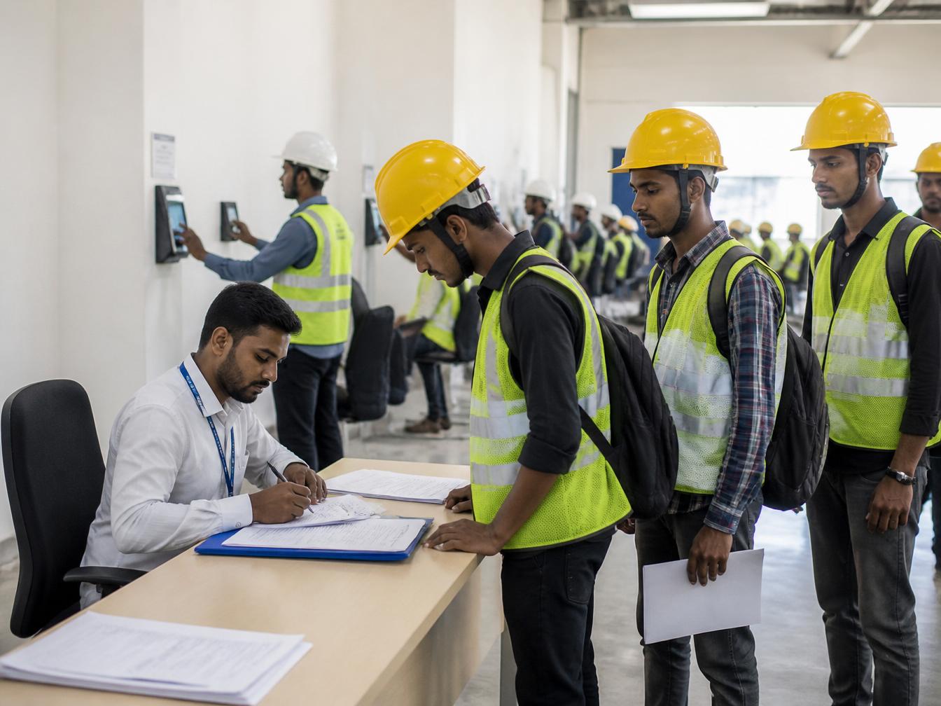 HR Square workforce assembled at a deployment site