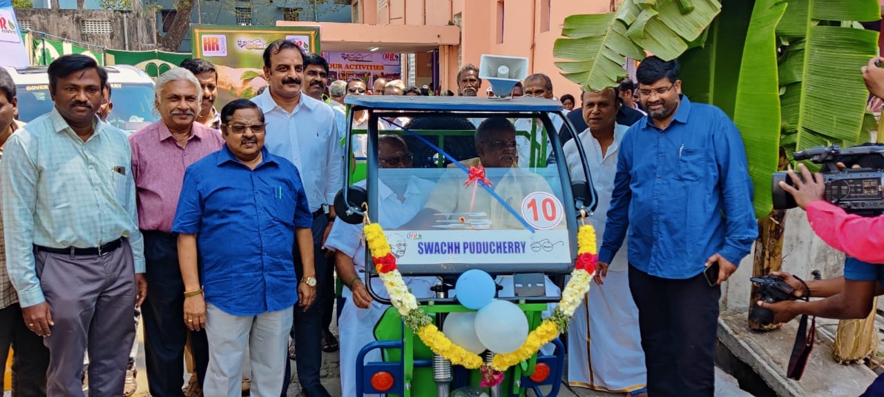 Swachh Puducherry vehicle inauguration ceremony